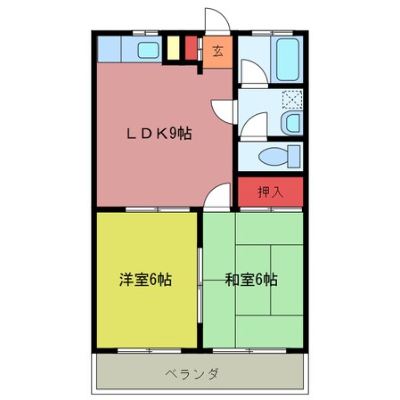 グリーンハイツⅡの物件間取画像